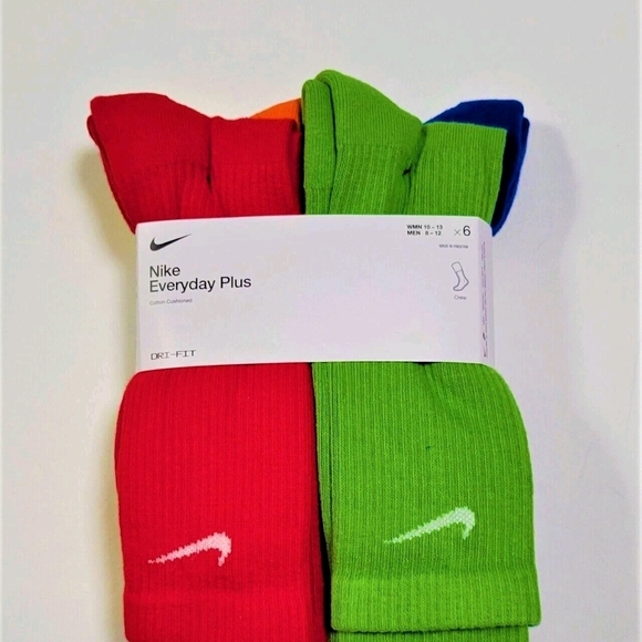 Nike Other - Nike Everyday Plus Men's Athletic Socks - Vibrant Multicolor Pack